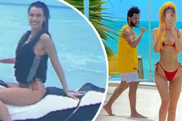 Море, солнце, пляж: Белла Хадид и The Weeknd отдыхают на Карибских островах