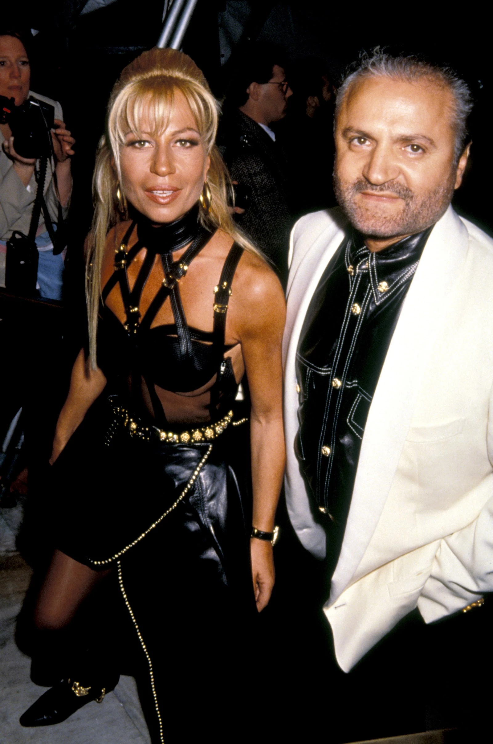 Донателла та Джанні Версаче на вечірці з приводу 100-літнього ювілею Vogue, 19932