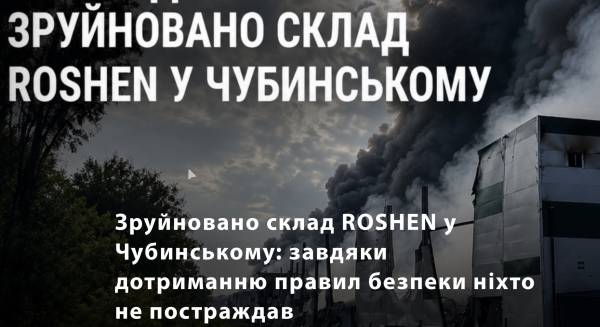 Російські ракети вразили склади Roshen та Comfy